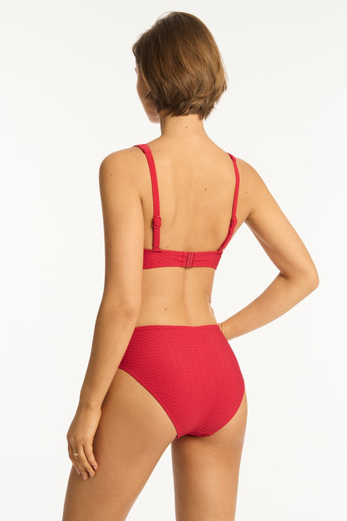 Sea Level Honeycomb Longline Underwire Bra